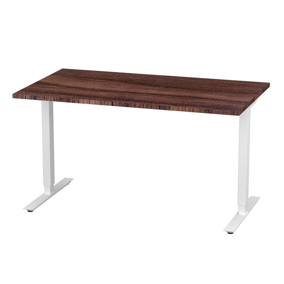 DENORD DESIGN Bord höj/sänk Basic 1400x800 valnöt/vit | Kontorsmöbler och inredning - Bord och hurtsar - Skrivbord - Höj/sänkbar | Kontorsexperten