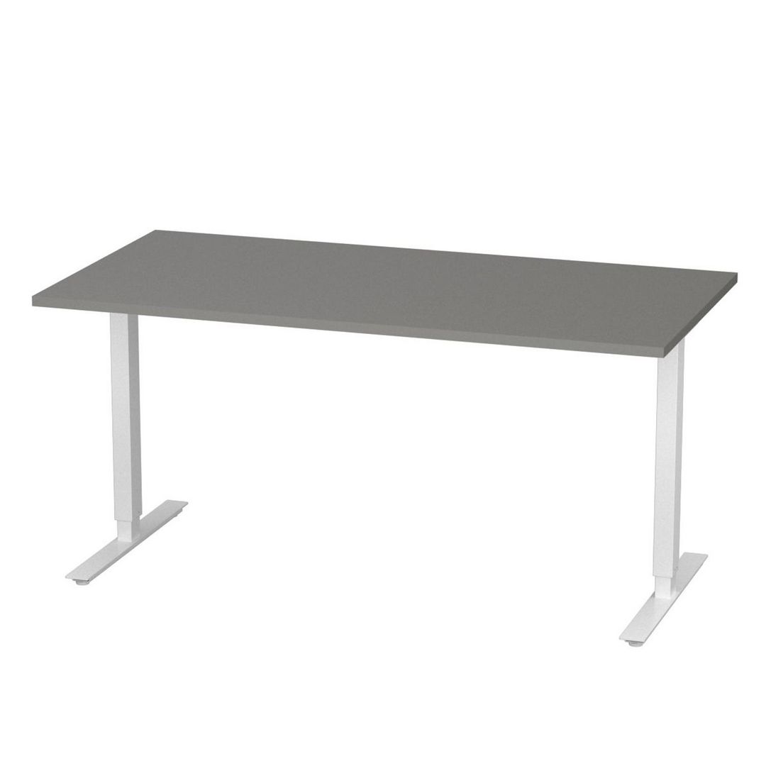 DENORD DESIGN Bord höj/sänk Basic 1600x800 grå/vit | Kontorsmöbler och inredning - Bord och hurtsar - Skrivbord - Höj/sänkbar | Kontorsexperten