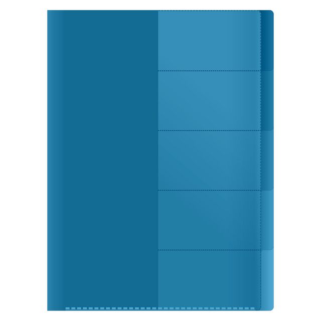 Sorteringsmapp 5 flikar A4 polypropylen blå | Kontorsmaterial - Mappar och plastfickor - Sorteringsmappar | Kontorsexperten