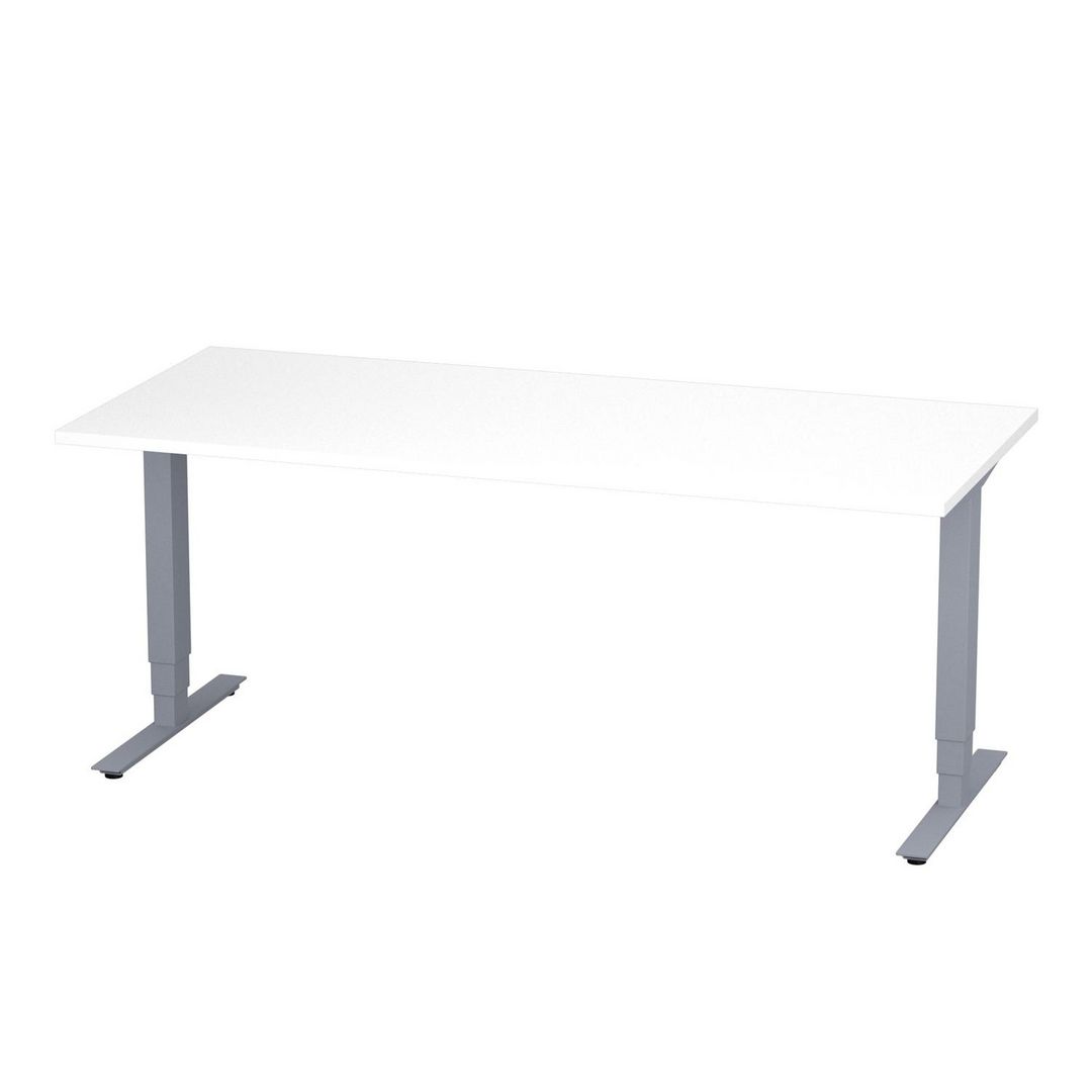 DENORD DESIGN Bord höj/sänk Pro 1800x800 vit/silver | Kontorsmöbler och inredning - Bord och hurtsar - Skrivbord - Höj/sänkbar | Kontorsexperten