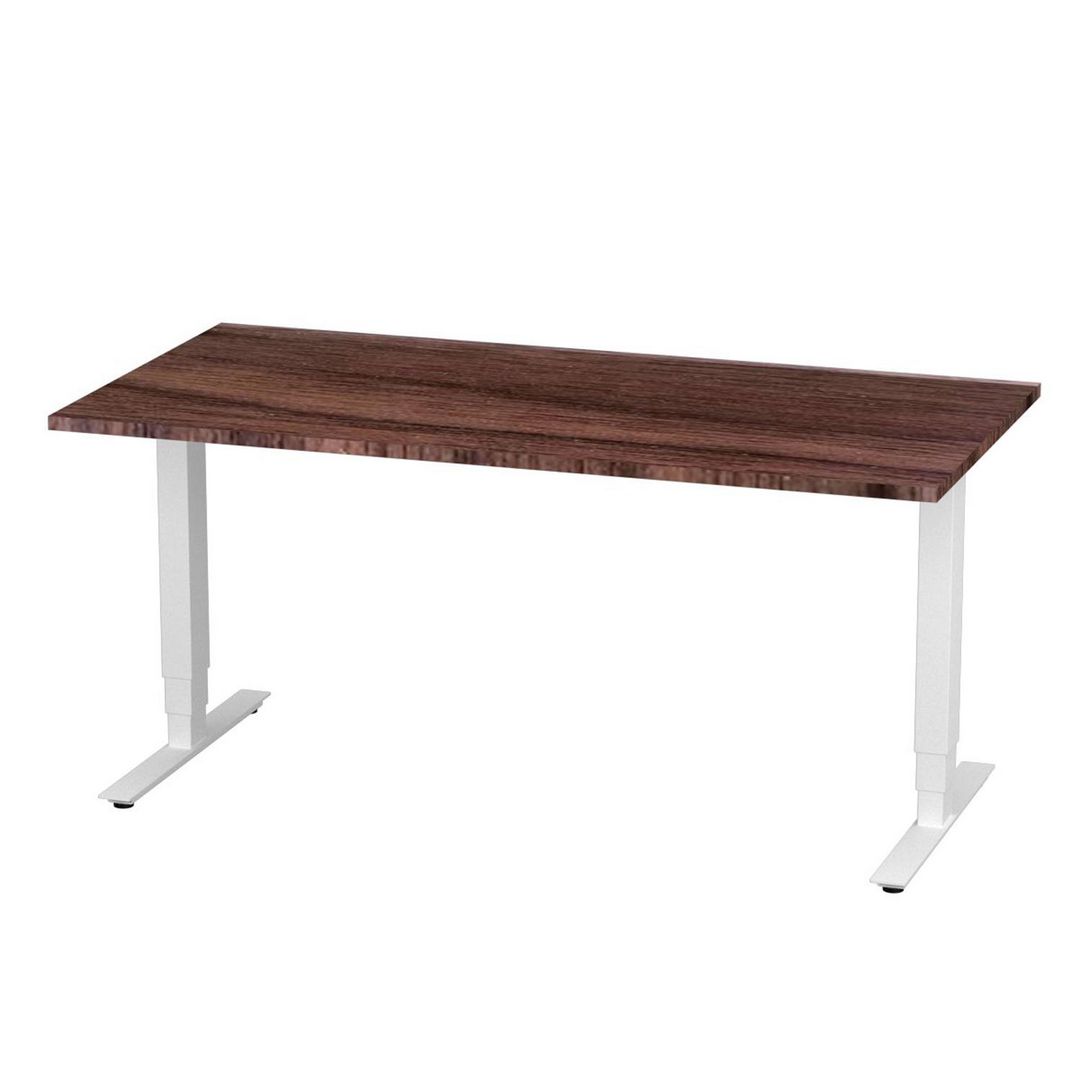 DENORD DESIGN Bord höj/sänk Pro 1600x800 valnöt/vit | Kontorsmöbler och inredning - Bord och hurtsar - Skrivbord - Höj/sänkbar | Kontorsexperten