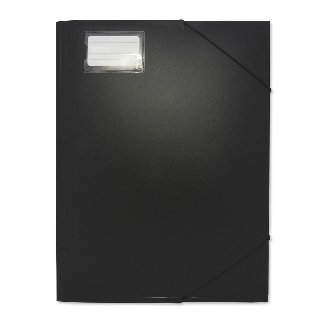Mapp 3-klaff plast A3 svart | Skola och förskola - Förbrukning skola häften - Mappar | Kontorsexperten