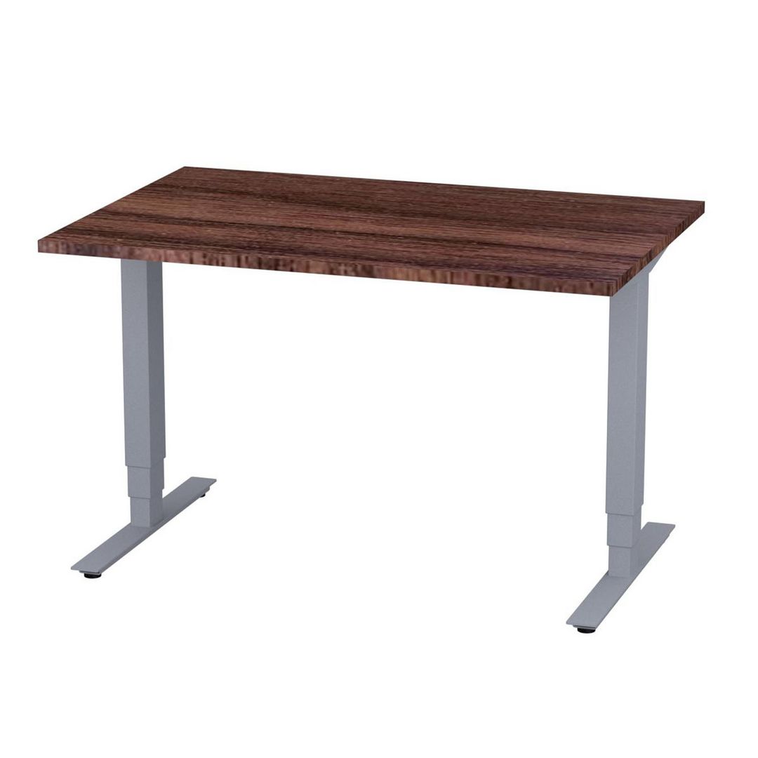 DENORD DESIGN Bord höj/sänk Pro 1200x800 valnöt/silver | Kontorsmöbler och inredning - Bord och hurtsar - Skrivbord - Höj/sänkbar | Kontorsexperten