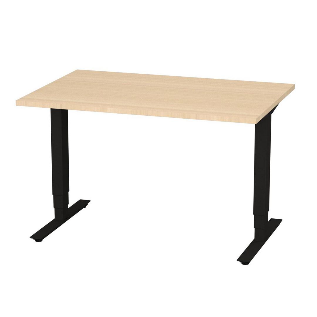 DENORD DESIGN Bord höj/sänk Pro 1200x800 björk/svart | Kontorsmöbler och inredning - Bord och hurtsar - Skrivbord - Höj/sänkbar | Kontorsexperten