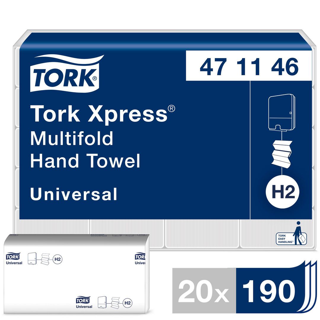 TORK Pappershandduk Advanced Xpress Universal H2 3800/fp | Städ och hygien - Toalettpapper och torkpapper - Pappershanddukar | Kontorsexperten