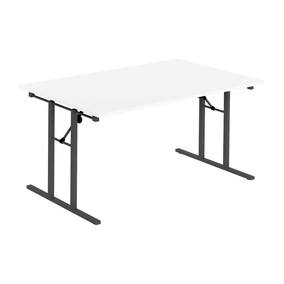 deNord Design Fällbord 1600x800x730x25 vit/svart | Kontorsmöbler och inredning - Bord och hurtsar - Fällbord | Kontorsexperten