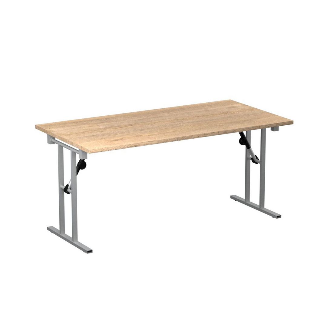 DENORD DESIGN Fällbord 1600x800x730x25 ek/silver | Kontorsmöbler och inredning - Bord och hurtsar - Fällbord | Kontorsexperten