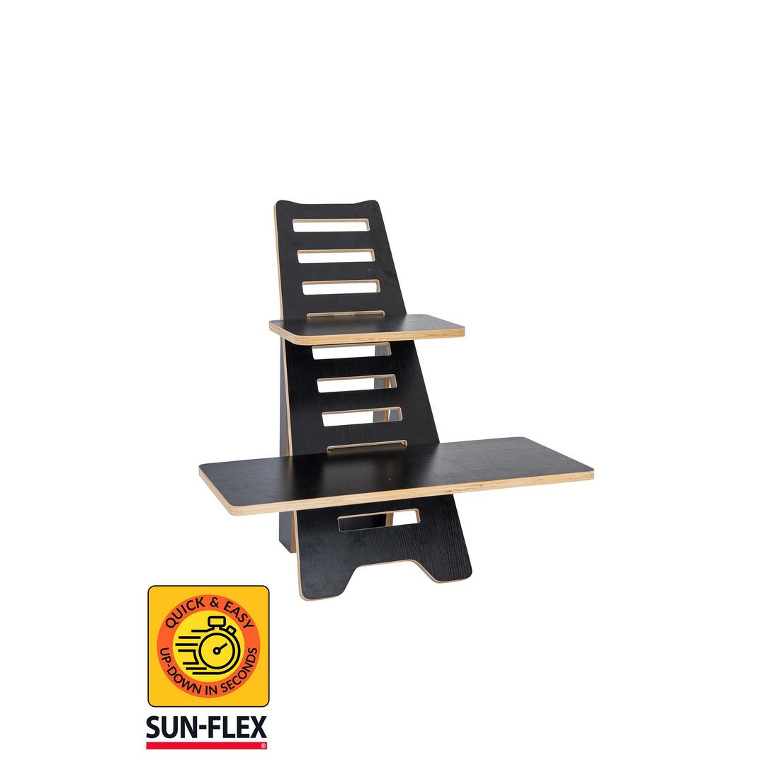 SUN-FLEX® Bord Easydesk Rise svart | Kontorsmöbler och inredning - Bord och hurtsar - Skrivbord - Höj/sänkbar | Kontorsexperten