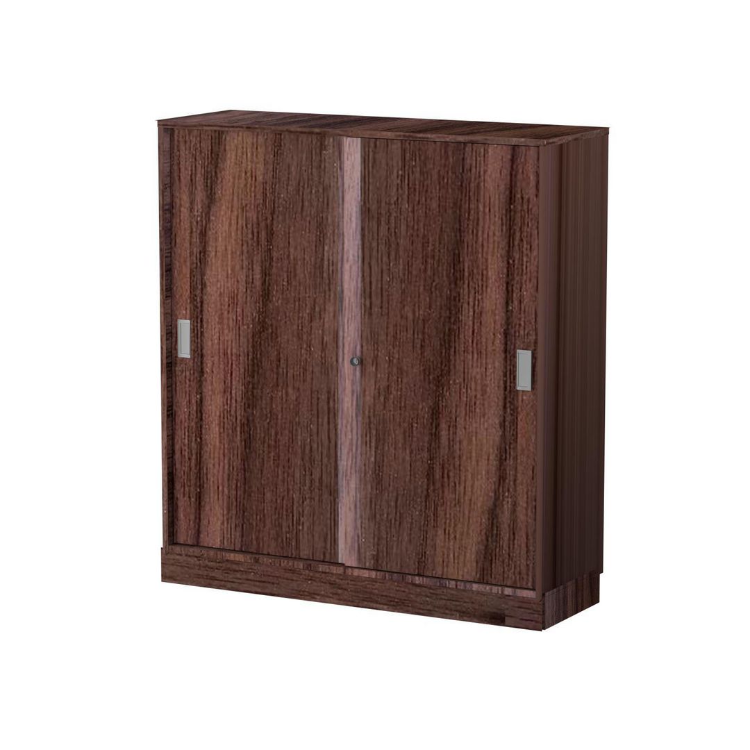 DENORD DESIGN Skjutdörrskåp 3xA4 1200 mm valnöt | Kontorsmöbler och inredning - Skåp och hyllor - Skåp | Kontorsexperten