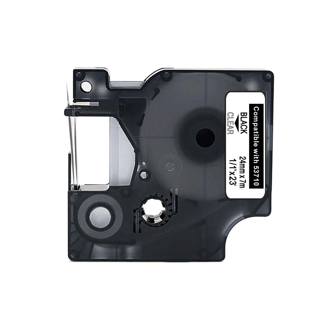 Tape 24mm Svart på Klar | Kontorsmaskiner - Märkmaskiner och tape - Tape - Dymo D1 | Kontorsexperten