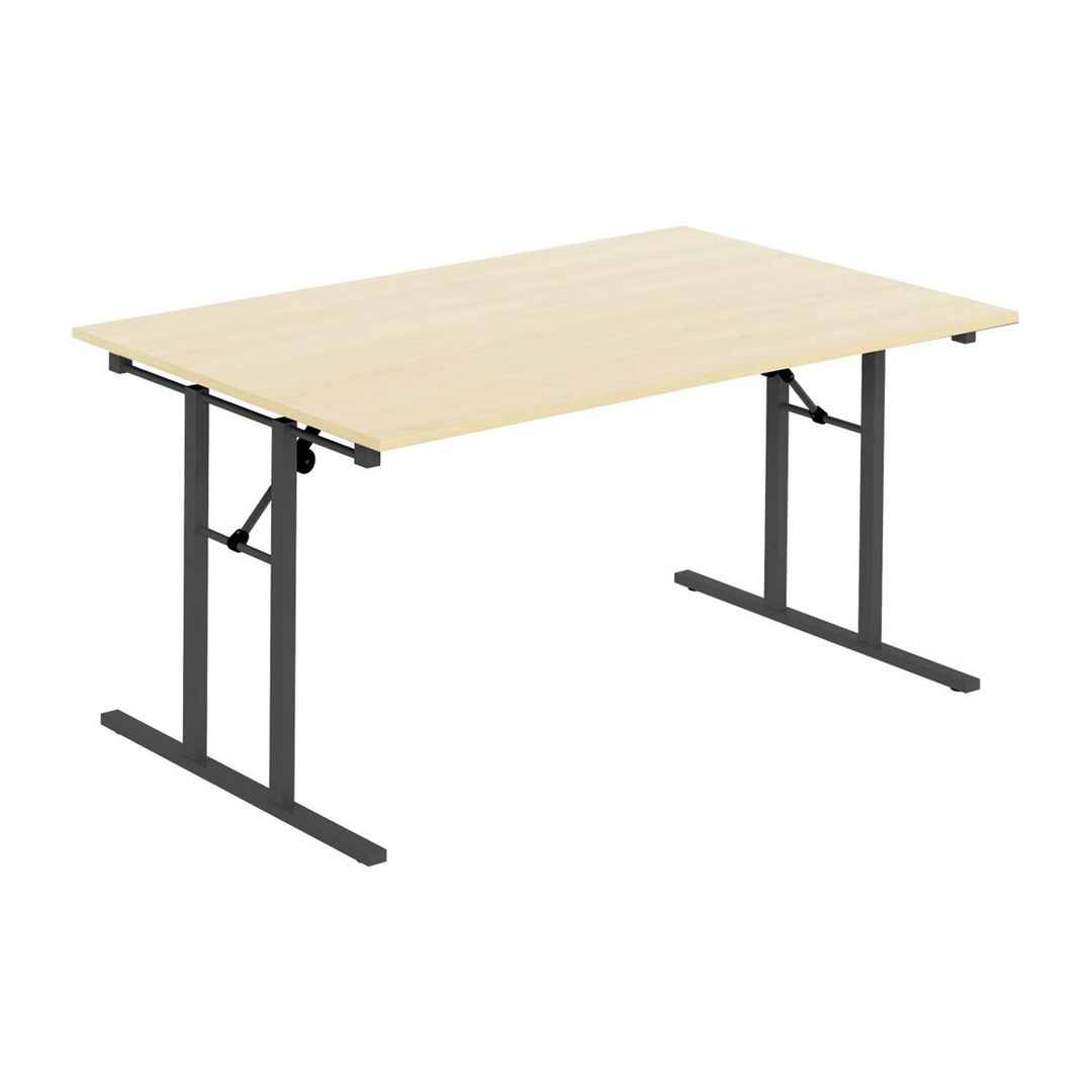 DENORD DESIGN Fällbord 1600x800x730x25 björk/svart | Kontorsmöbler och inredning - Bord och hurtsar - Fällbord | Kontorsexperten