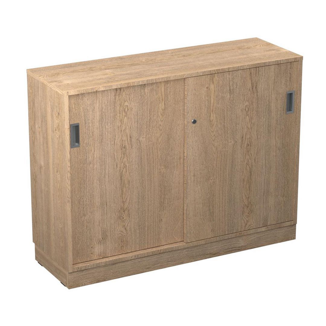 DENORD DESIGN Skjutdörrskåp 2xA4 1200 mm ek | Kontorsmöbler och inredning - Skåp och hyllor - Skåp | Kontorsexperten