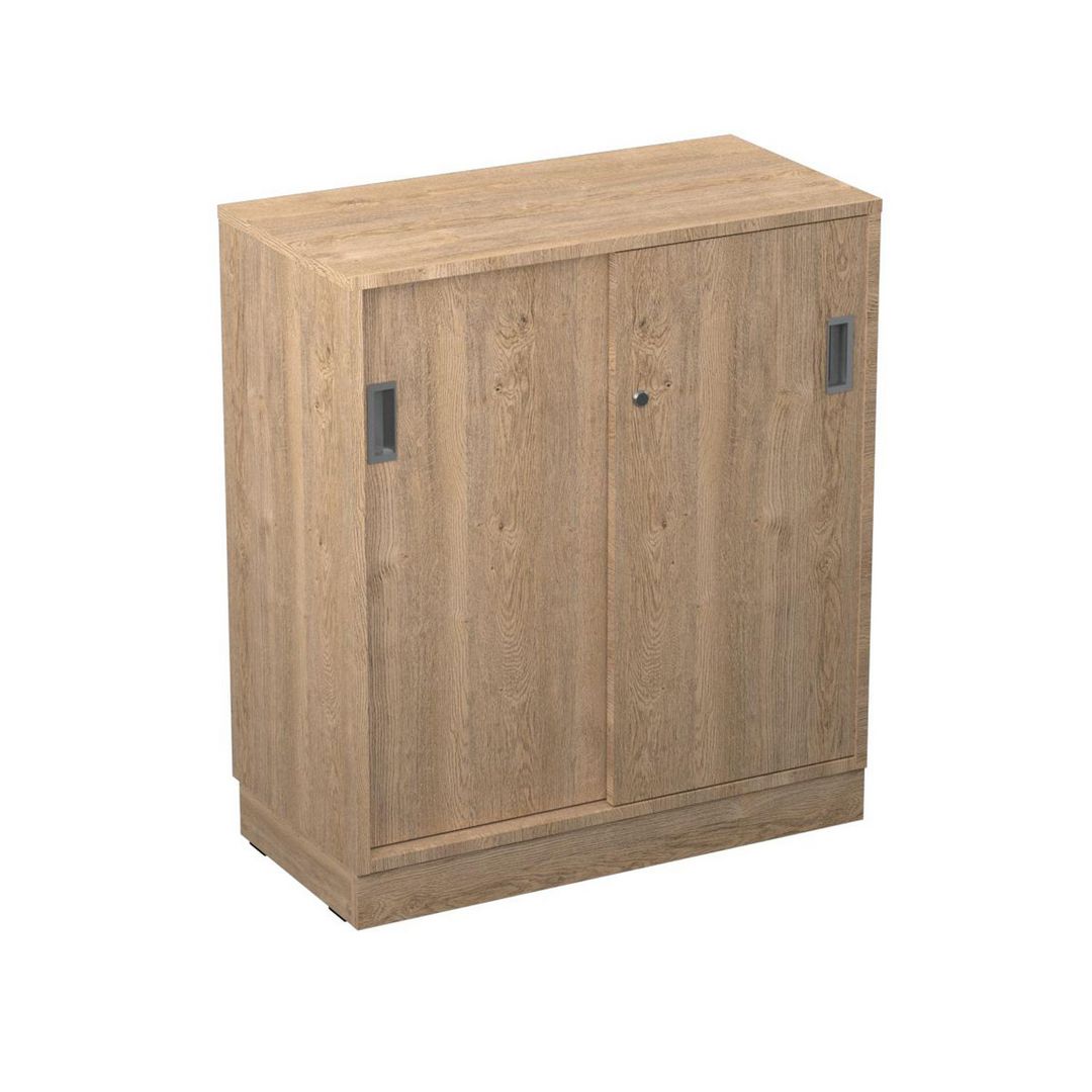 DENORD DESIGN Skjutdörrskåp 2xA4 800 mm ek | Kontorsmöbler och inredning - Skåp och hyllor - Skåp | Kontorsexperten