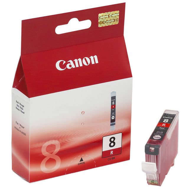 Canon Bläckpatron, PIXMA CLI-8 R, 0626B001, ChromaLife100, röd, singelförpackning | Toner och bläck - Bläckpatroner - Bläckpatroner Canon | Kontorsexperten