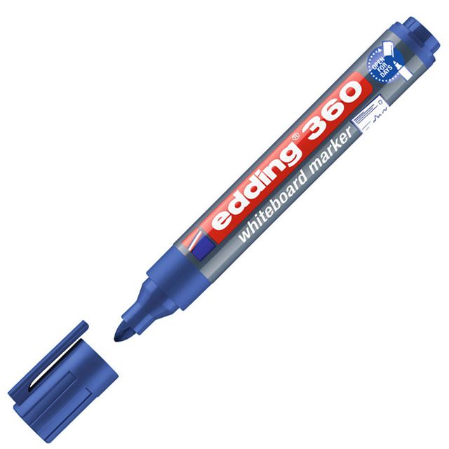EDDING Whiteboardpenna 360 rund 1,5–3mm blå | Kontorsmaterial - Pennor - Whiteboardpennor - Rund spets | Kontorsexperten