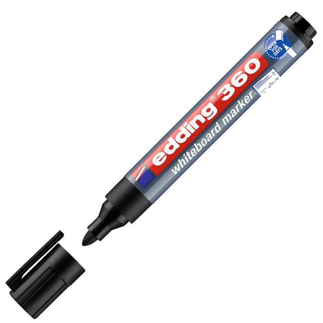 EDDING Whiteboardpenna 360 rund 1,5–3mm svart | Kontorsmaterial - Pennor - Whiteboardpennor - Rund spets | Kontorsexperten