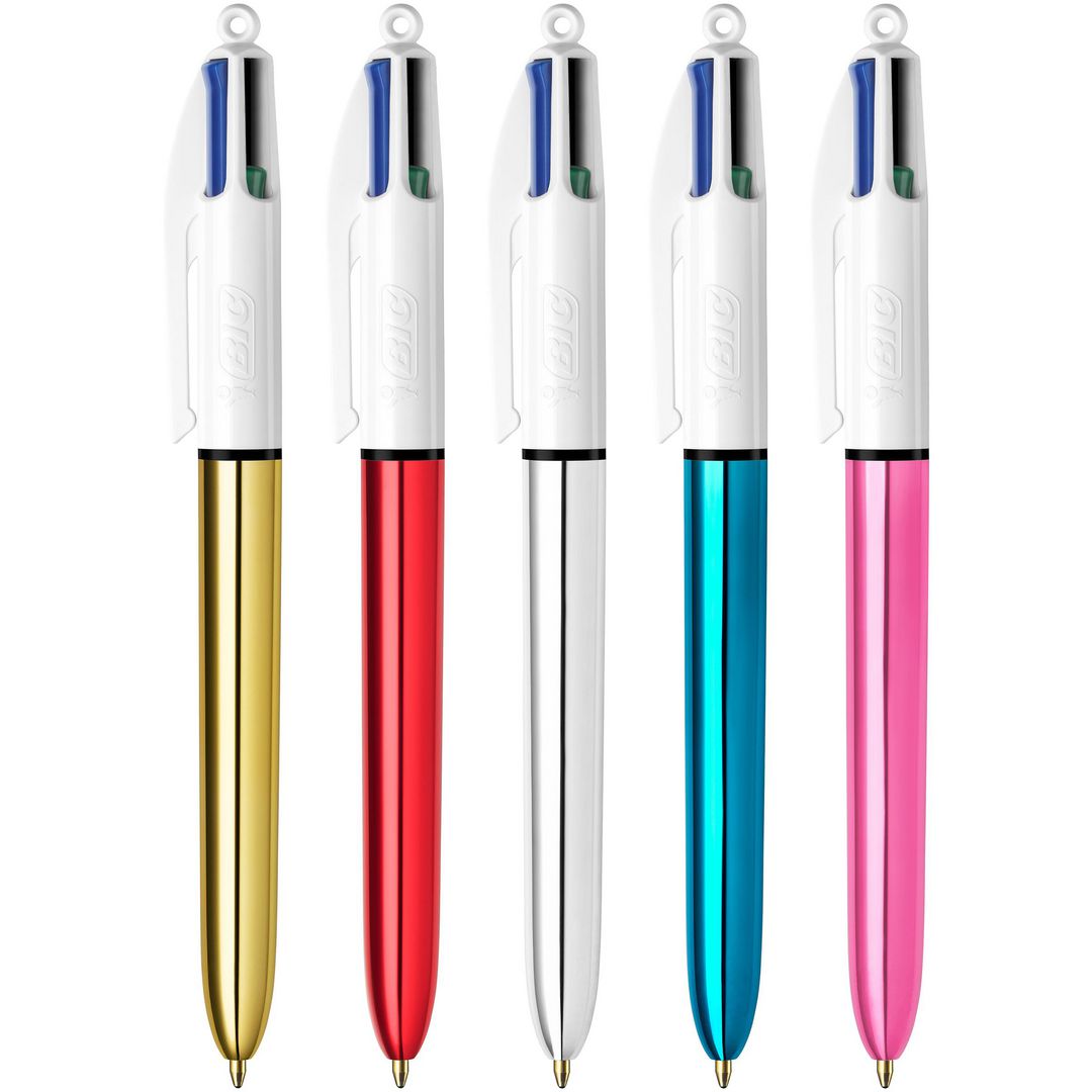BIC Kulpenna 4 Colours SHINE 1mm sorterade färger | Kontorsmaterial - Pennor - Kulpennor | Kontorsexperten