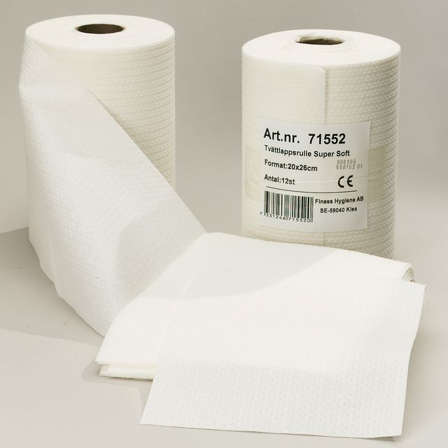 ABENA Tvättlappar 1-lagers vita 125/fp | Städ och hygien - Tvål och hygien - Tvättlappar | Kontorsexperten