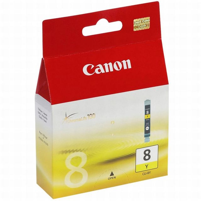 CANON Bläckpatron, PIXMA CLI-8 Y, 0623B001, ChromaLife100, gul, singelförpackning | Toner och bläck - Bläckpatroner - Bläckpatroner Canon | Kontorsexperten