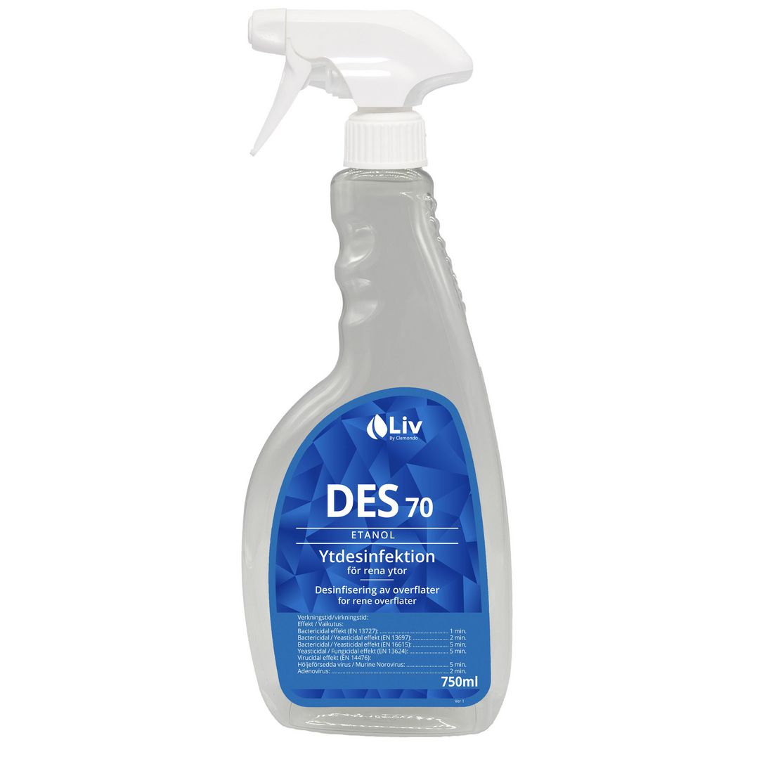 LIV Ytdesinfektion 70 spray 750ml | Städ och hygien - Desinfektionsmedel - Ytdesinfektion | Kontorsexperten