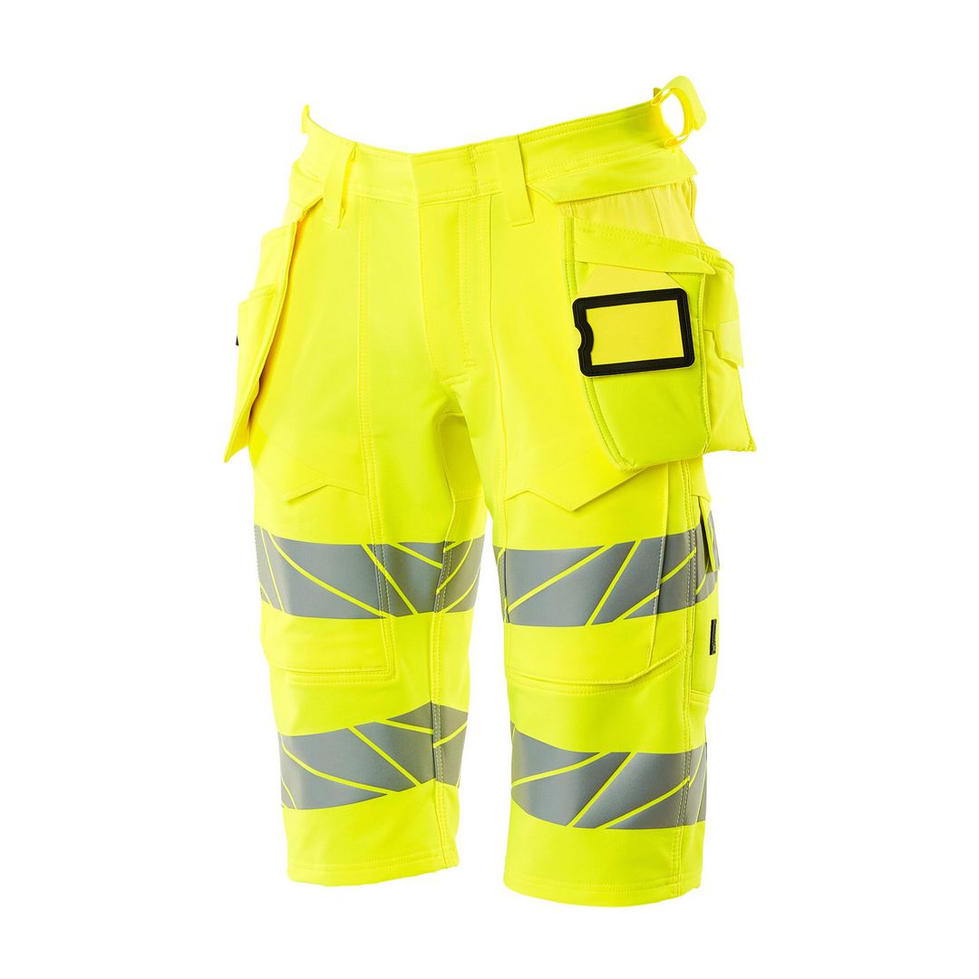 MASCOT Varselshorts lång stretch kl 2/1 gul C46 | Arbetskläder - Varselkläder - Övriga varselkläder | Kontorsexperten