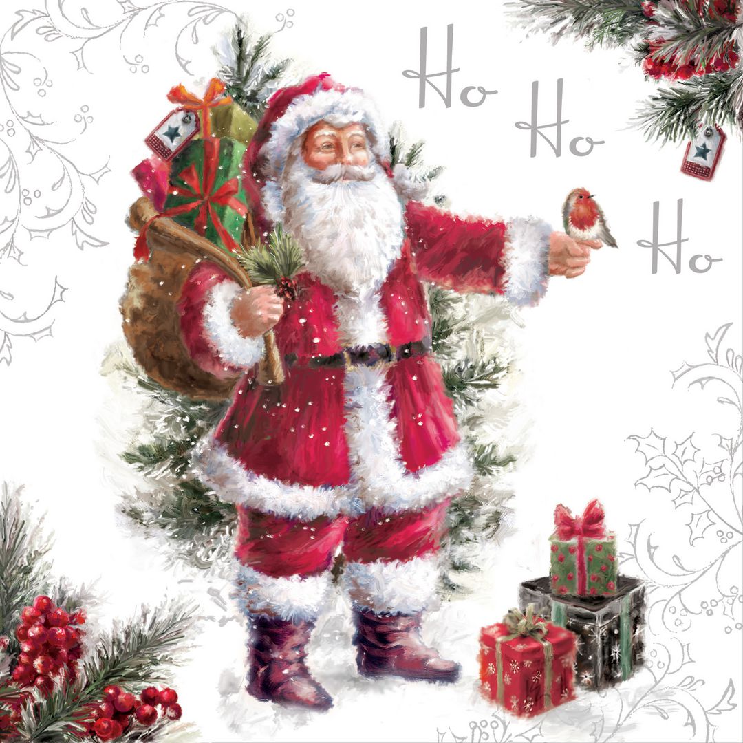 PAPSTAR Servett HoHoHo 3-lags 1/4 33x33cm 20/fp | Kök och servering - Servetter och dukar - Servett - 3-lagers | Kontorsexperten