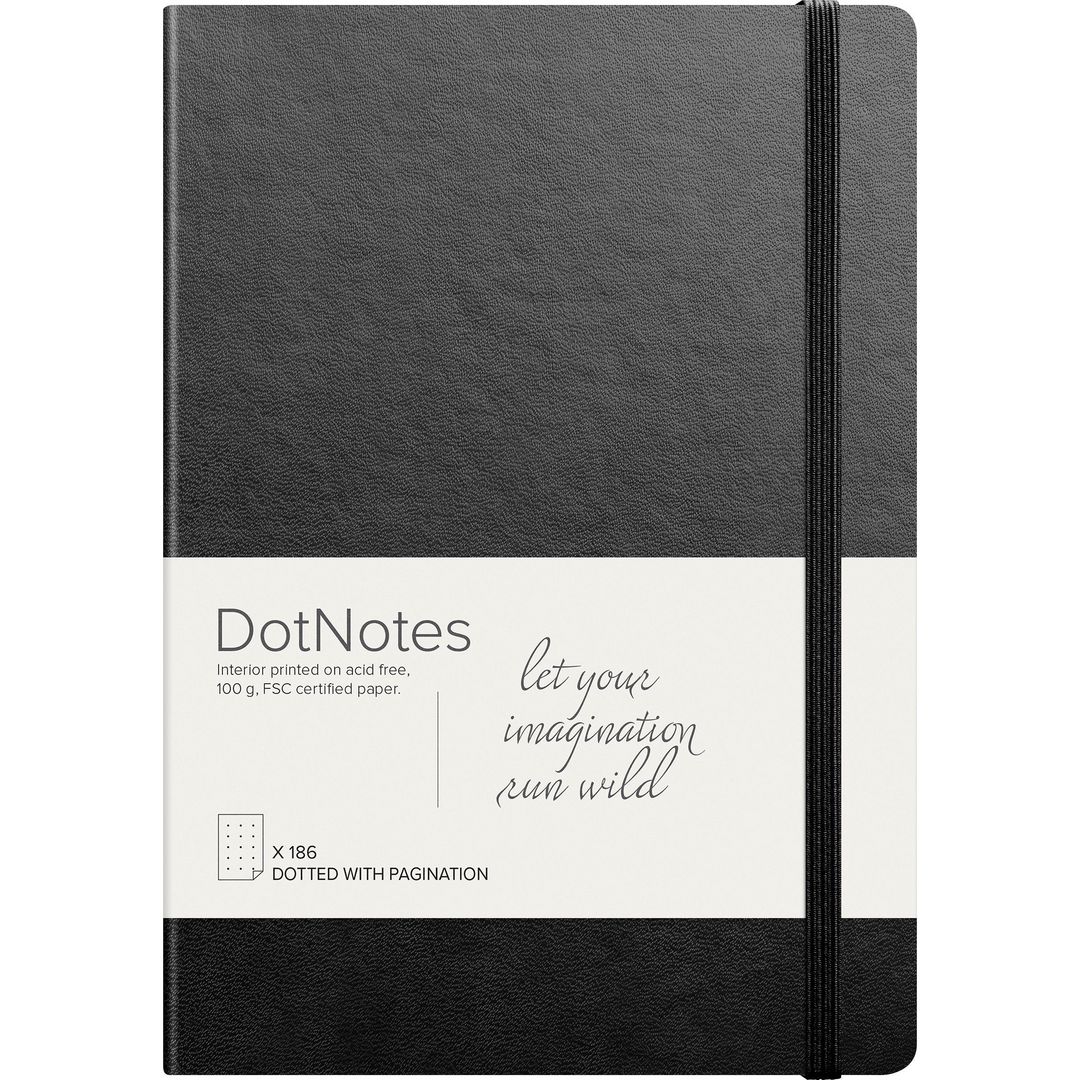 BURDE Anteckningsbok DotNotes FSC Mix svart | Kontorsmaterial - Block och anteckningsböcker - Anteckningsböcker | Kontorsexperten