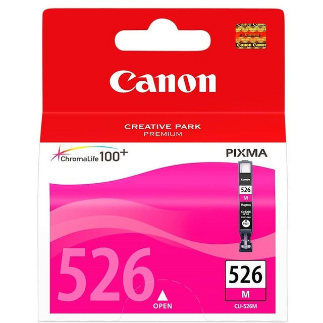 Canon Bläckpatron, PIXMA CLI-526 M, 4542B001, ChromaLife100+, magenta, singelförpackning | Toner och bläck - Bläckpatroner - Bläckpatroner Canon | Kontorsexperten