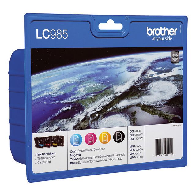 BROTHER Bläckpatron, 985VALBP, trefärgad, multiförpackning, LC-985VALBP | Toner och bläck - Bläckpatroner - Bläckpatroner Brother | Kontorsexperten