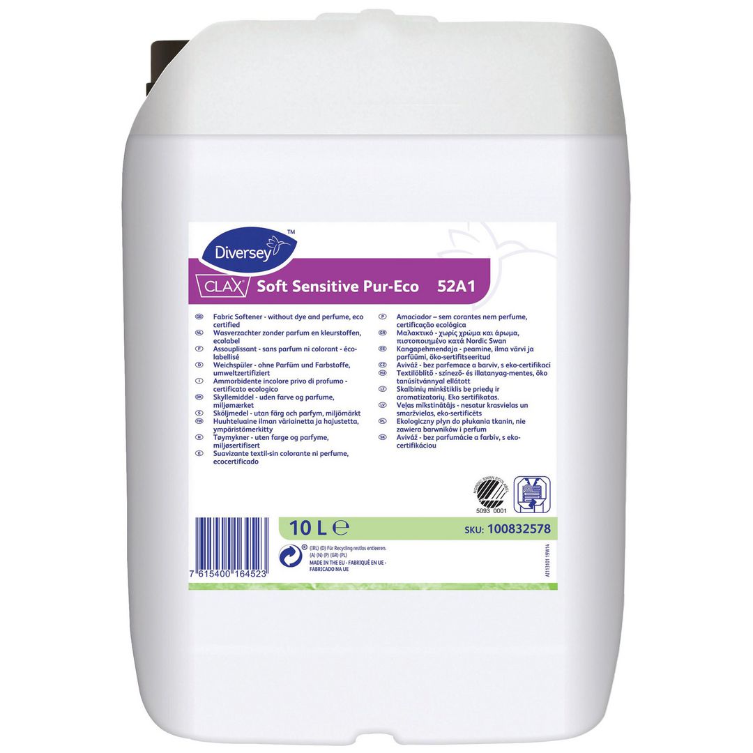 DIVERSEY Sköljmedel SoftSensitive G 10l | Städ och hygien - Tvättmedel och klädvård - Sköljmedel | Kontorsexperten
