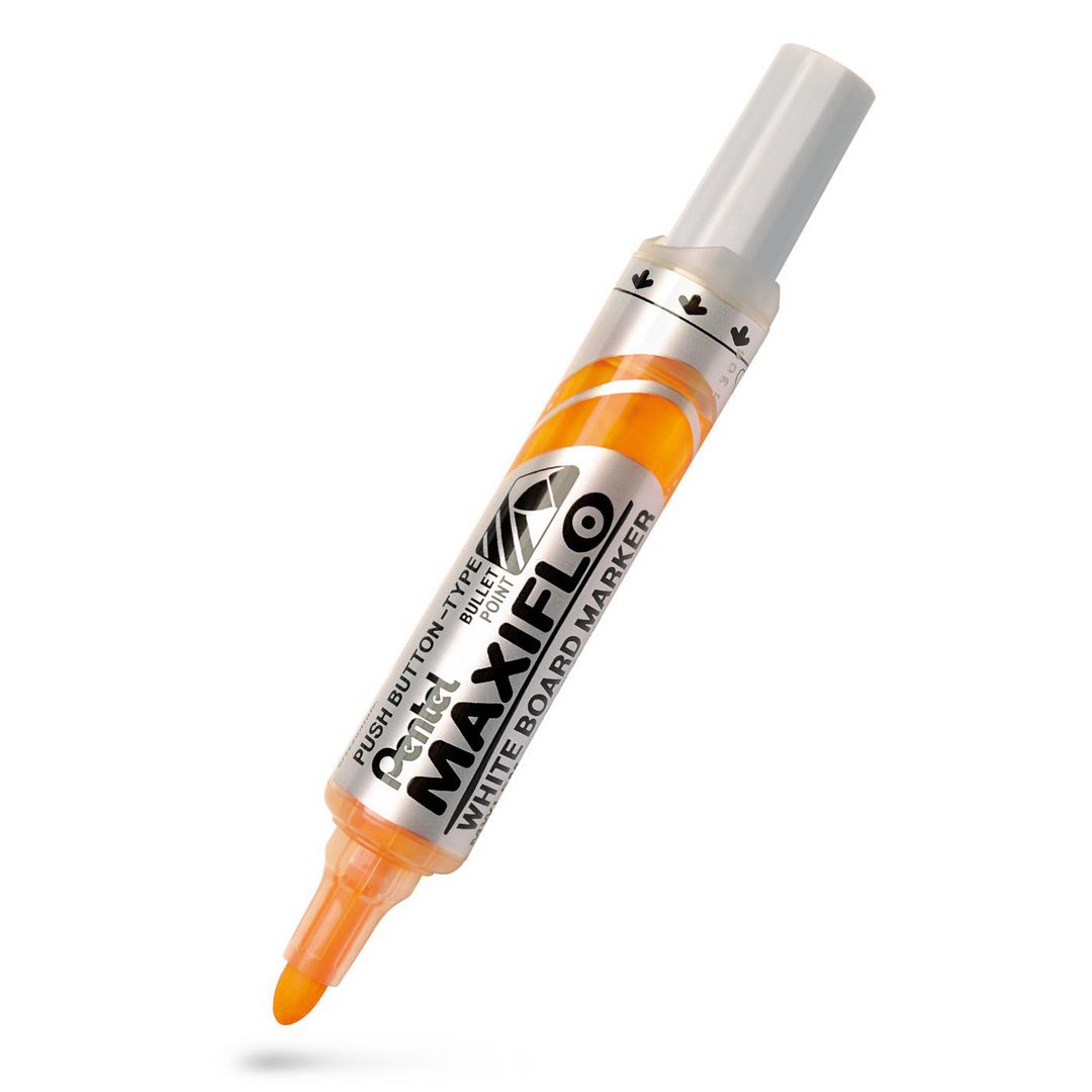 PENTEL Whiteboardpenna Maxiflo rund gul | Kontorsmaterial - Pennor - Whiteboardpennor - Rund spets | Kontorsexperten