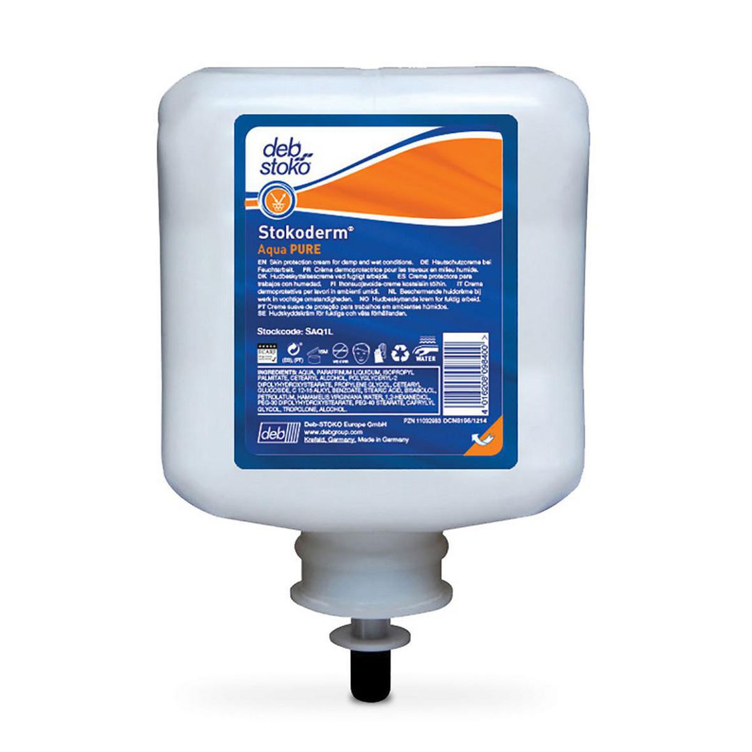DEB Hudskyddskräm Aqua Pure 1L | Städ och hygien - Tvål och hygien - Hygiensystem - Deb | Kontorsexperten