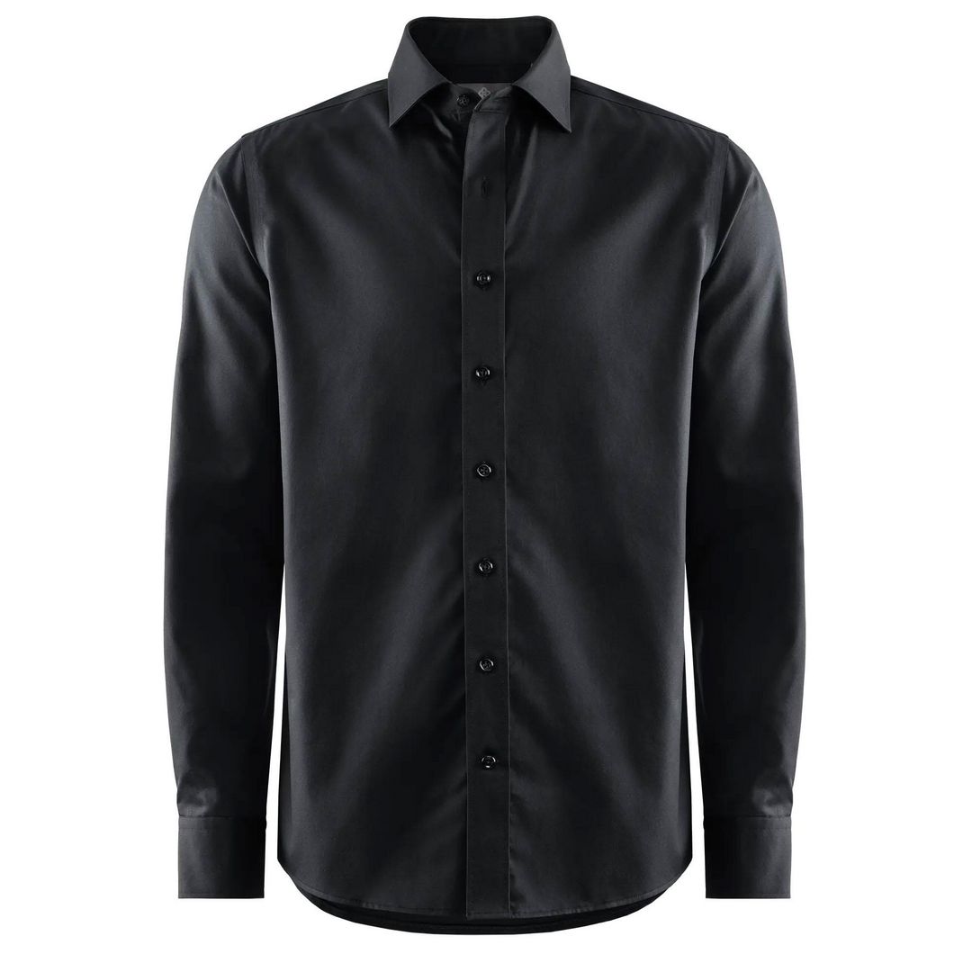 Skjorta Plainton reg svart 4XL | Yrkeskläder - Skjortor och blusar - Skjortor | Kontorsexperten