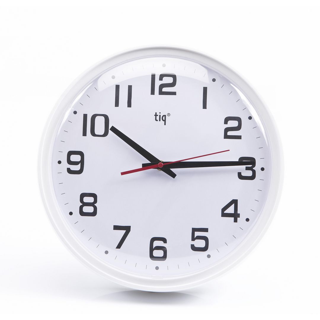 Väggur TIQ med plastlins 35cm vit | Kontorsmöbler och inredning - Väggur - Väggur | Kontorsexperten