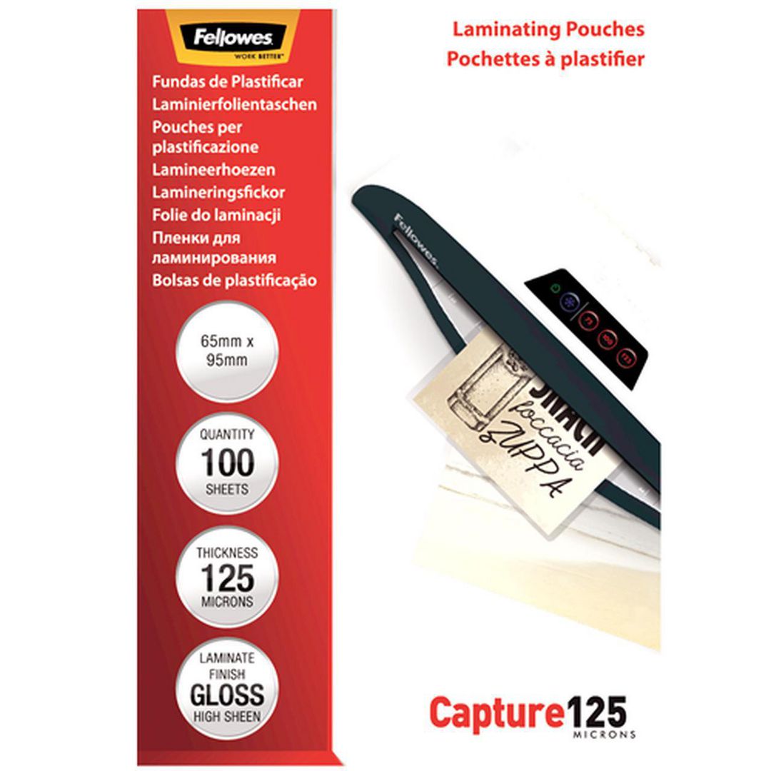FELLOWES Laminat 64x95mm 125mic 100/fp | Kontorsmaskiner - Laminering - Laminat - Övriga Format | Kontorsexperten