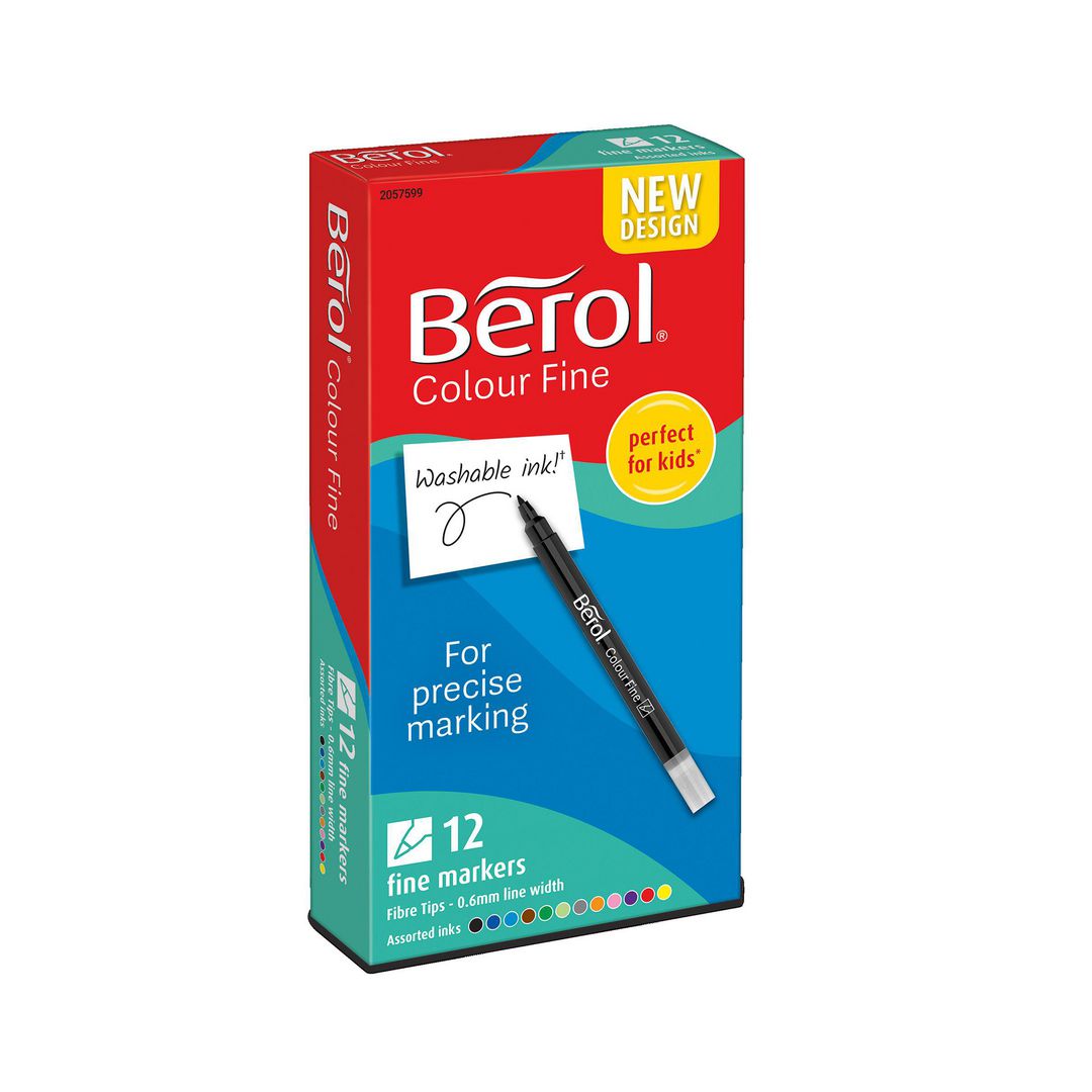 BEROL Fiberpenna Colorfine 12/fp | Skola och förskola - Pennor och tillbehör - Fiberpennor - Standard | Kontorsexperten