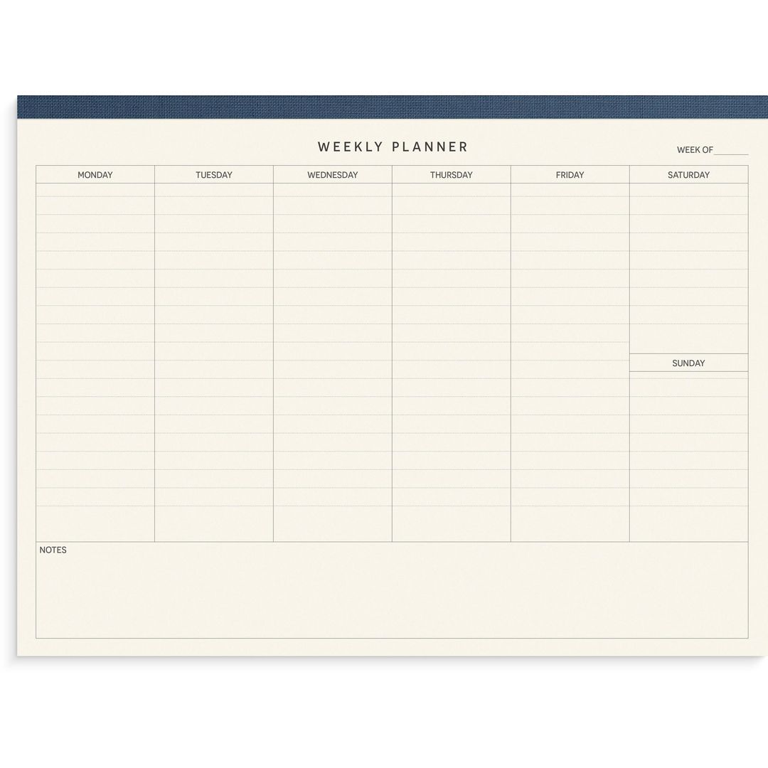 BURDE Veckoplan textil | Kontorsmaterial - Block och anteckningsböcker - Anteckningsblock | Kontorsexperten