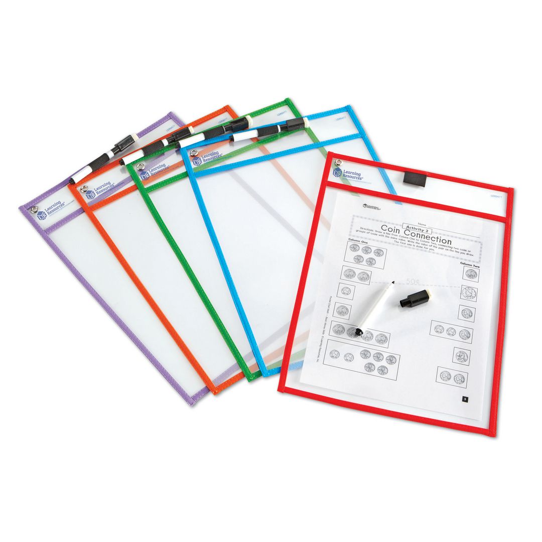 Write & Erase plastficka 5/fp | Skola och förskola - Klassrummet / Lära - Svenska | Kontorsexperten