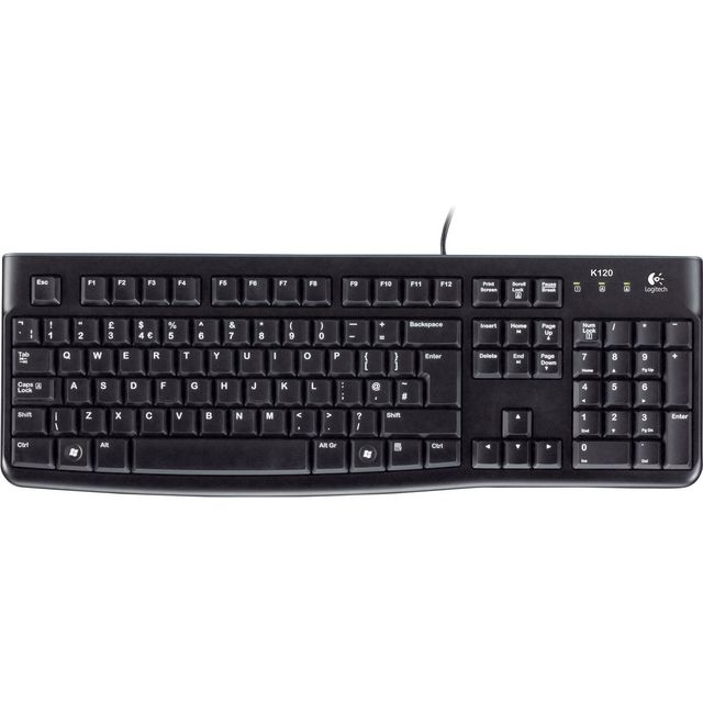 LOGITECH Tangentbord K120 | Datorprodukter - Kringutrustning - Tangentbord | Kontorsexperten