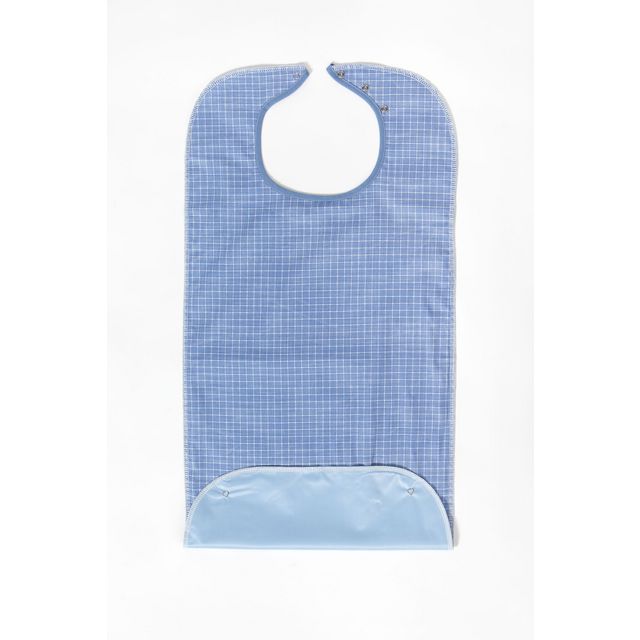 Haklapp med spillficka 45x90cm blå | Skyddsutrustning - Engångskläder - Haklappar | Kontorsexperten