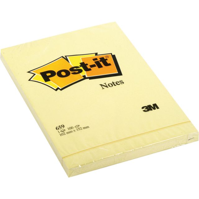POST-IT Notes 102x152mm gul | Kontorsmaterial - Notes och Post-It - Notes - Gula | Kontorsexperten