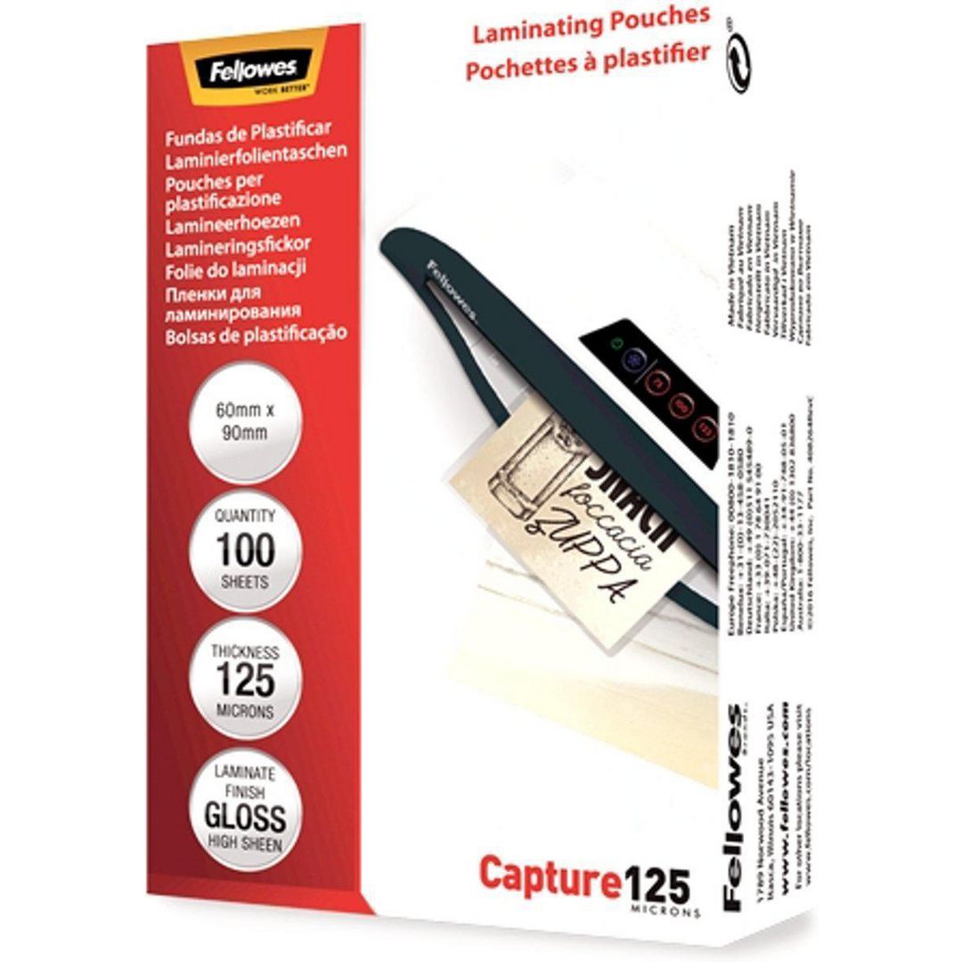 FELLOWES Laminat 60x90mm 125 mic 100/fp | Kontorsmaskiner - Laminering - Laminat - Övriga Format | Kontorsexperten