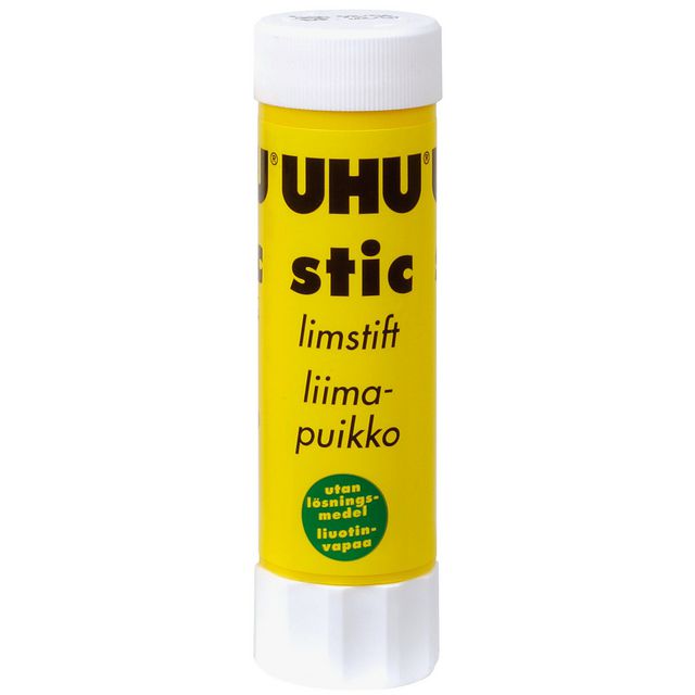 UHU Limstift, utan lösningsmedel, tvättbart, 40 g | Kontorsmaterial - Tejp lim och häftmassa - Limstift | Kontorsexperten