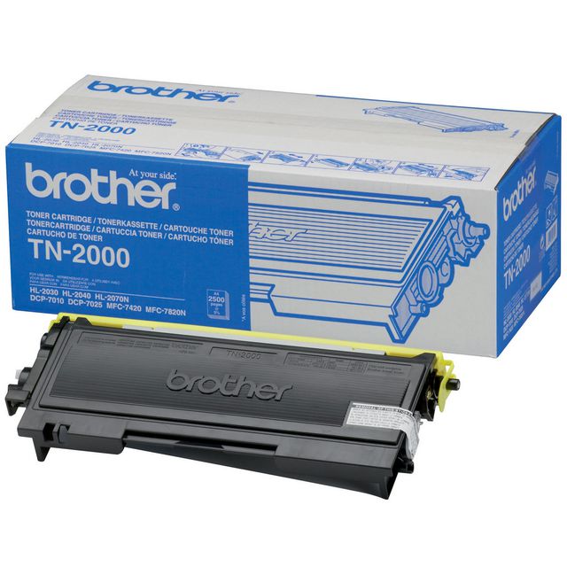Brother Tonerkassett, TN 2000, svart, singelförpackning, TN-2000 | Toner och bläck - Tonerkassetter - Toner Brother | Kontorsexperten