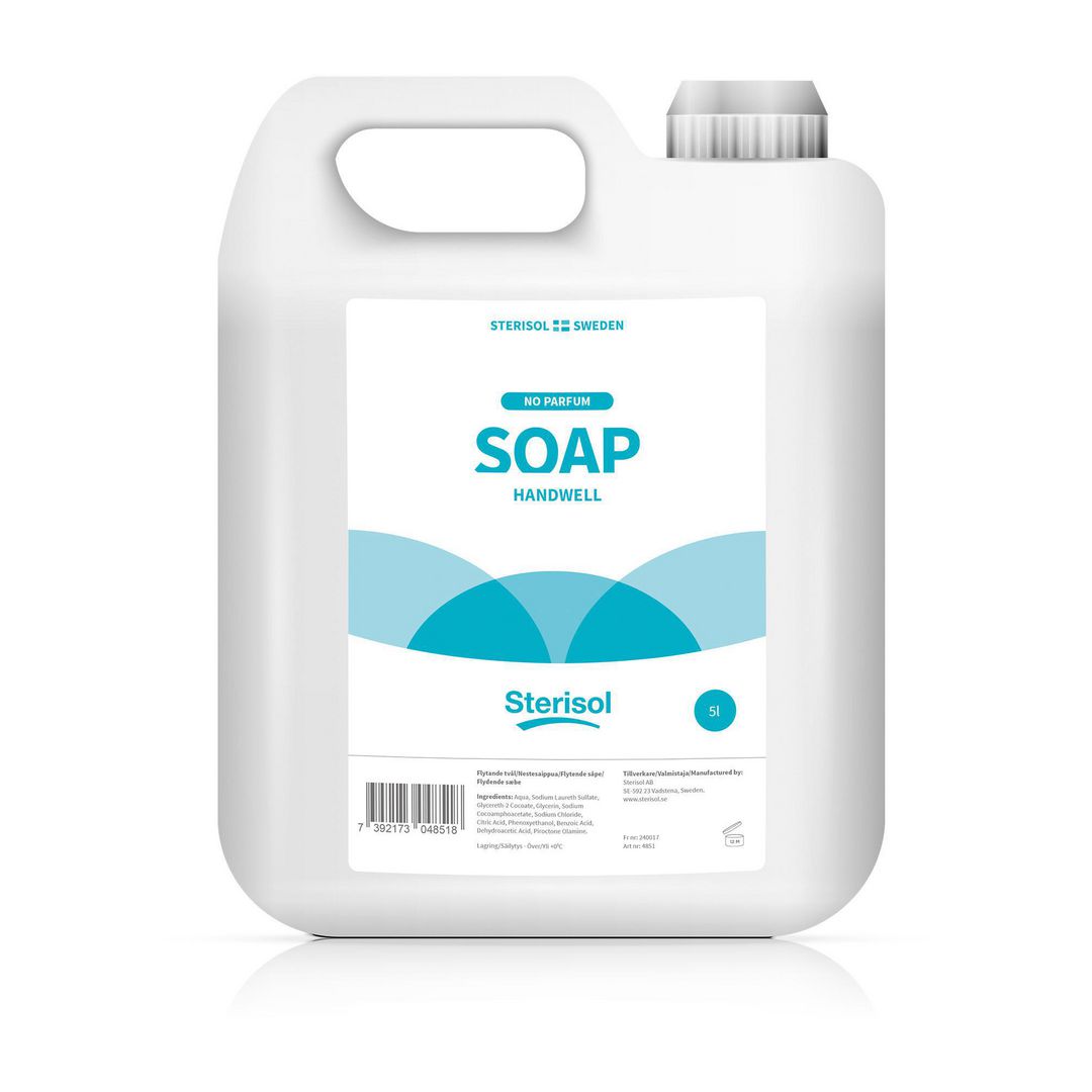 STERISOL SWEDEN Tvål Handwell oparfymerad 5l | Städ och hygien - Tvål och hygien - Hygiensystem - Sterisol | Kontorsexperten