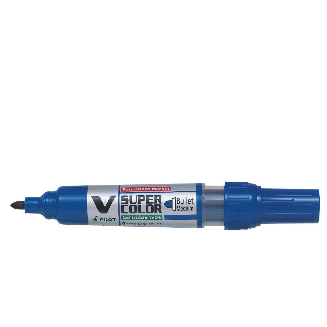 PILOT BEGREEN Begreen V Super Color permanent märkpenna, kulspets på 2,3 mm, blå | Kontorsmaterial - Pennor - Märkpennor - Rund spets | Kontorsexperten