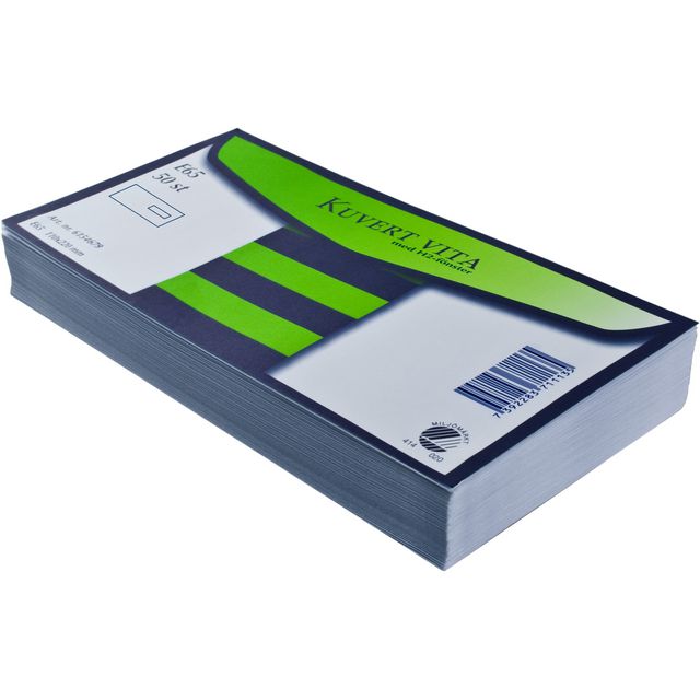 MAILMAN Kuvert DL 110x220mm gummerade 50/fp | Emballage och lagerutrustning - Kuvert och postemballage - Kuvert - E5 E65 och S65 | Kontorsexperten