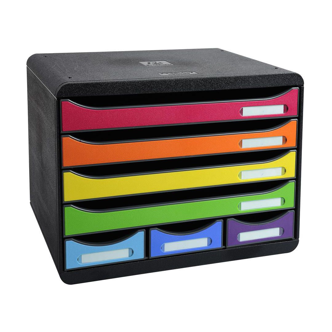 EXACOMPTA Skrivbordsbyrå Harlequin 7 lådor | Kontorsmaterial - Till skrivbordet - Blankettfack och Boxar | Kontorsexperten