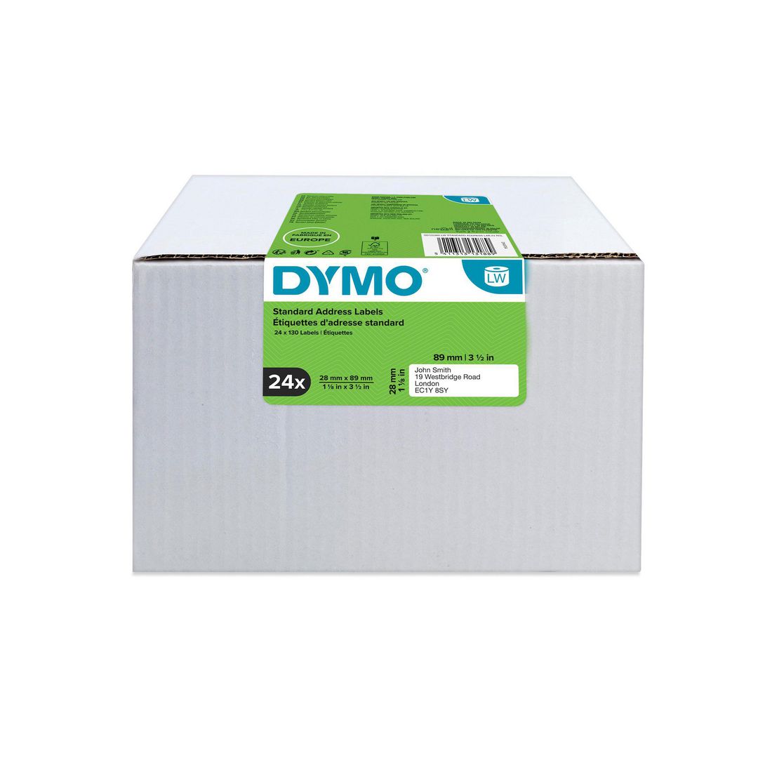 DYMO Etikett LW 89x28mm 24rl/fp | Kontorsmaskiner - Etikettskrivare och etiketter - Etiketter - Dymo | Kontorsexperten