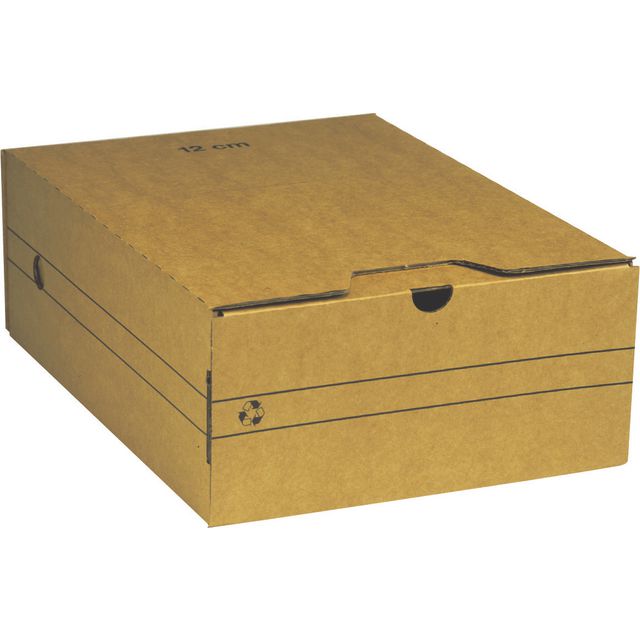 Arkivkartong, Miniwell, liggande arkivering, A4, 120mm, 325 x 240mm, brun | Kontorsmaterial - Arkivering och kontorsförvaring - Arkivkartonger och boxar | Kontorsexperten